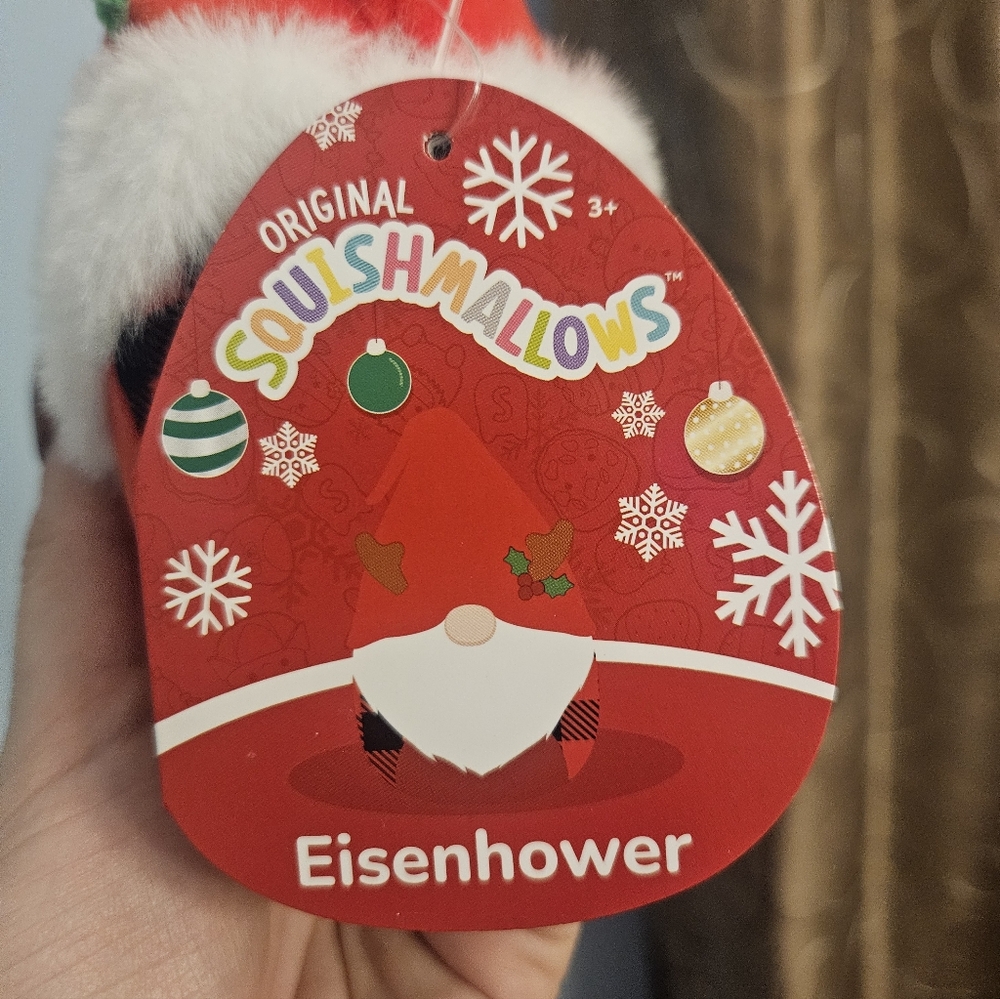 NWT Eisenhower The Christmas Holiday Gnome Winter 4" Squishmallow - Picture 2 of 3
